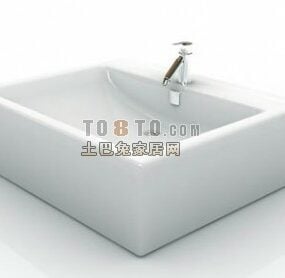 Wash Basin With Tap 3d model