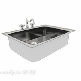 Stainless Steel Wash Basin 3d model