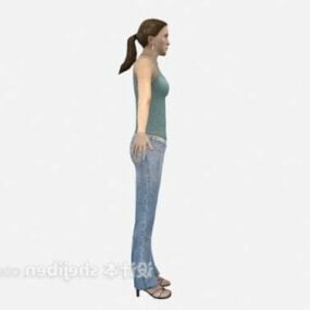 Bär jeans för kvinna 3d-modell