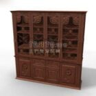 Classic Wine Cabinet Carved Style