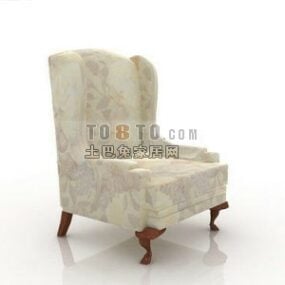 Modern Upholstery Sofa Two Seats 3d model