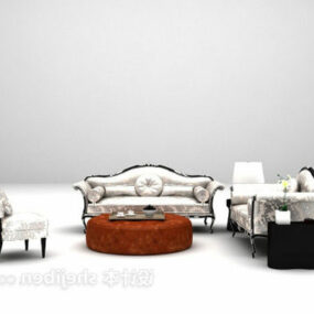 Model 3d Sofa Unta Putih Eropa