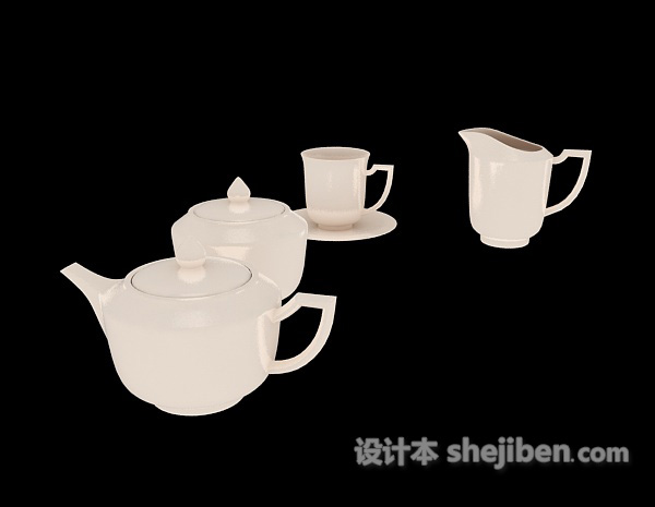 White Classic Teapot Set
