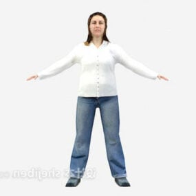 Young Woman Standing 3d model