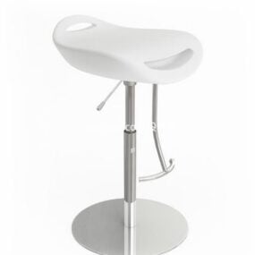 White Plastic Bar Chair V1 3d model