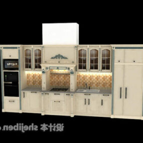 خزانة مطبخ بيضاء نموذج 3D