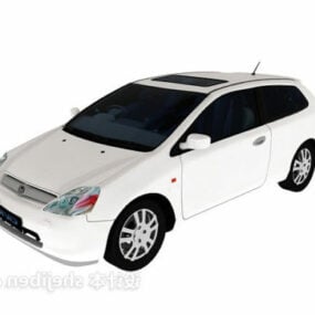 सफेद कार टैक्सी प्रकार 3डी मॉडल