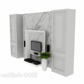 Tv Wall Marble Background 3d model