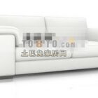 White modern sofa 3d model .