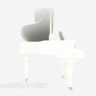 Instrumento de moda piano blanco