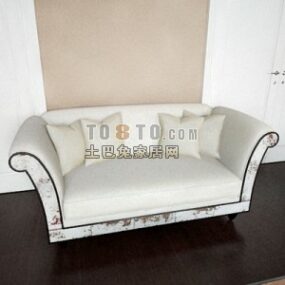 Lav sofa Tynn møbeltrekk 3d-modell