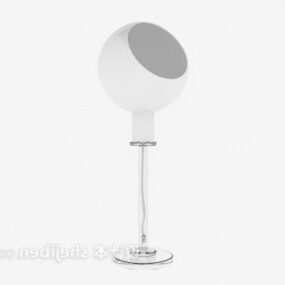Lámpara de pie con pantalla esférica blanca modelo 3d