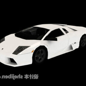 White Sports Car Vehicle 3d model