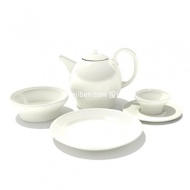 White Tea Cup Set VXNUMX