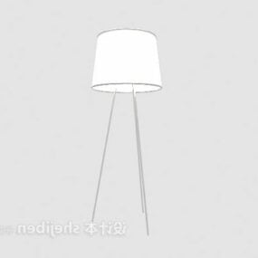 White Three Corner Floor Lamp 3d model