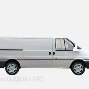 Modello 3d del veicolo bianco Van City