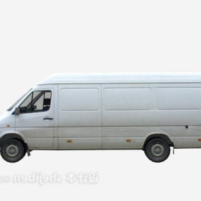White Painted Van Vehicle 3d model