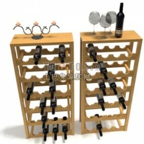 Dual Wine Rack 3d μοντέλο