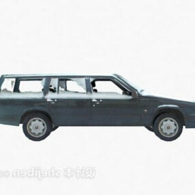Zimní auto Lowpoly 3D model
