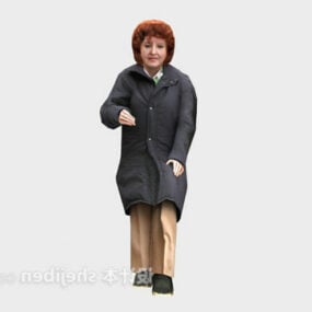 Zimní móda ženská postava 3d model