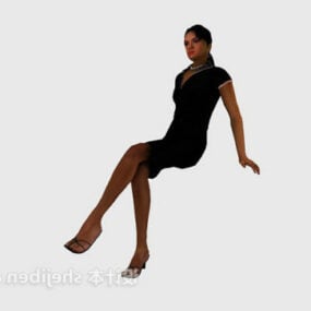 Woman Sit Character 3d model