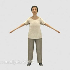 Kvinne stående posisjon 3d-modell