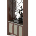 Wood Entrance Cabinet With Decorating