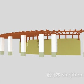 Puugalleriarakennuksen 3d-malli