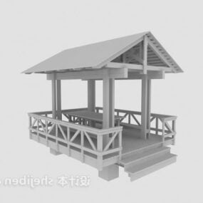 3d модель дерев'яної альтанки