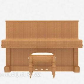Piano de color madera modelo 3d