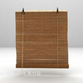 Asian Bamboo Roll Curtain 3d model