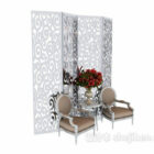 Decorate Partition With Waiting Furniture