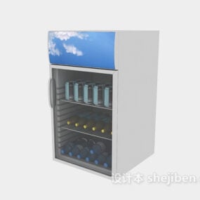 Market Refrigerator Glass Door 3d model