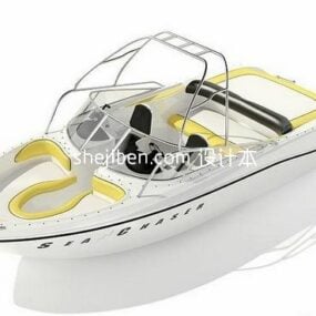 Watercraft Outboard Motorboat 3d model