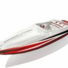 ヨットの船-スタイリッシュで美しいモーターボートの3Dモデル。