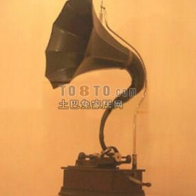 European Vintage Gramophone Speaker 3d model
