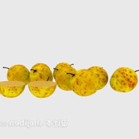 نموذج حزمة الفاكهة الصفراء ثلاثي الأبعاد