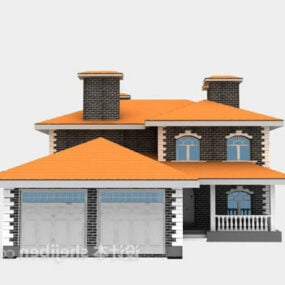 Europeisk Small Country Villa 3d-modell