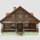 Wiejski Drewniany Mały Dom