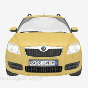 黄色出租车车3d模型