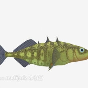 Vodní žlutá ryba 3D model