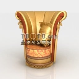 Royal Armchair Yellow Leather
