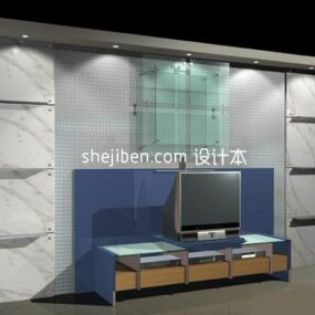 Modern tv-meubel met verlichtingssysteem 3D-model