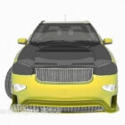 黄色车辆 3d 模型。