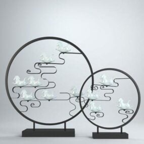 3d модель круглої дзен скульптури