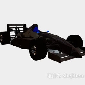 ブラックF1レーシングカー3Dモデル