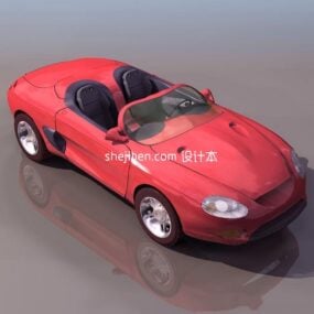 红色超级汽车概念3d模型