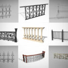 10 soorten railing 3D-modellencollectie
