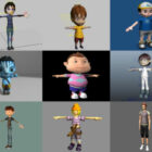 10 menino de desenho animado Maya Modelos 3D - Semana 2020-38
