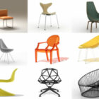 10 كرسي الحداثة مجموعة نماذج 3D